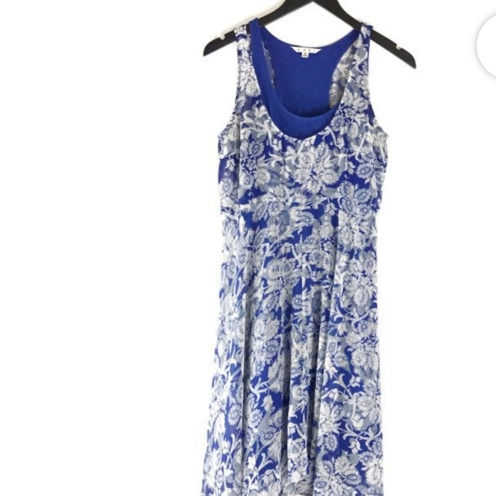 CAbi Womans Cobalt Blue Willow Sleeveless Flowy Dress #851 Size Medium